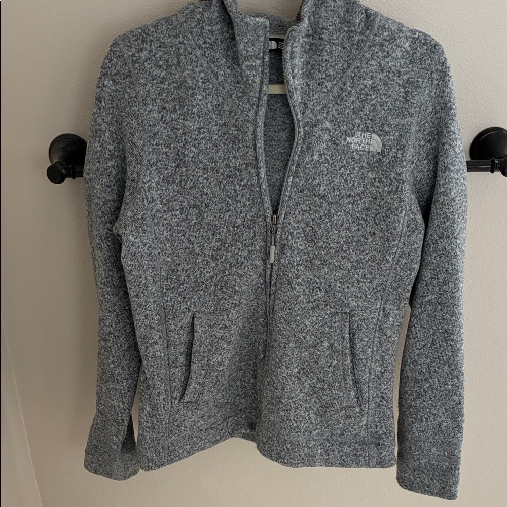 The North Face Heathered Gray Zip-Up Fleece